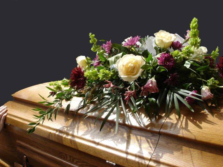 Pr Coffin With Flowers